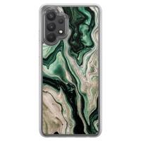 Samsung Galaxy A32 4G hybride hoesje - Green waves - thumbnail