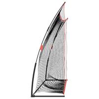 VidaXL Golftrainingsnet 305x91x213 cm polyester zwart en rood - thumbnail