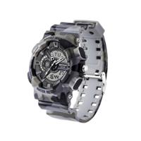 SANDA 5318 LED verlicht Display & Stopwatch & Alarm & datum en Week functie mannen kwarts + digitale dubbele beweging horloge met Plastic Band (Camouf - thumbnail