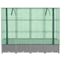Plantenbak verhoogd met kashoes 160x40x138 cm rattanlook - thumbnail