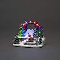 Konstsmide 4244-000 Kerstman met kind Meerkleurig LED Bont Schakelaar, Muziek - thumbnail