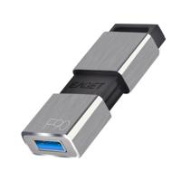 EAGET F90 128GB High-Speed USB 3 0 push-pull zink legering U schijf (zilver grijs) - thumbnail