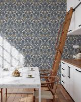 Dutch Wallcoverings Klara & Tove - Äng Dark Blue - Donkerblauw - thumbnail