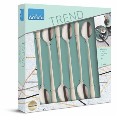 Amefa austin latte lepels 6 stuks champagne