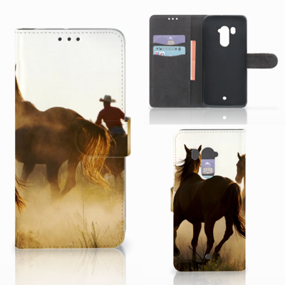 HTC U11 Plus Telefoonhoesje met Pasjes Design Cowboy HTC U11 Plus Telefoonhoesje met Pasjes Design Cowboy