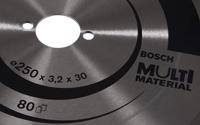 Bosch Accessoires Cirkelzaagblad Multi Material 250 x 30 x 3,2 mm, 80 1st - 2608640516 - thumbnail