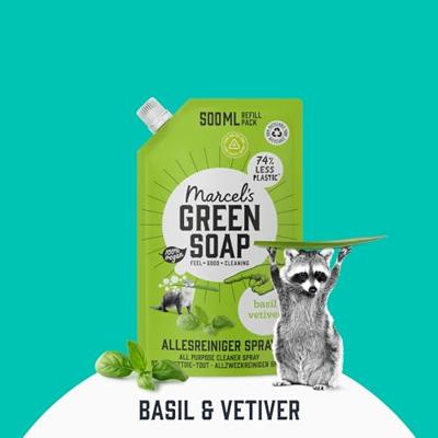 Marcel&apos;s Green Soap Refill - allesreiniger spray - basilicum & vetiver - 500ml