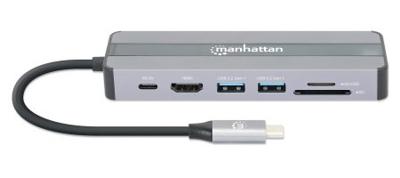 Manhattan 153928 USB-C dockingstation Geschikt voor merk (dockingstation): Universeel Incl. laadfunctie, USB-C Power Delivery - thumbnail