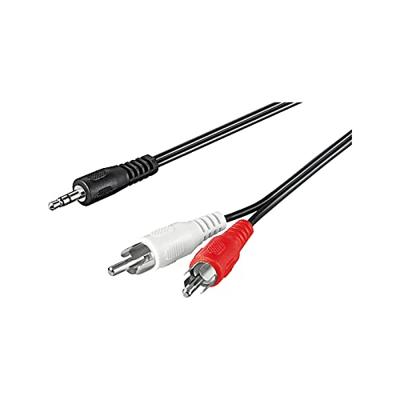 Stereo minijack naar 2x tulp basic kabel [diverse lengtes]