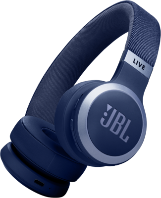 JBL Live 670 NC Draadloze On-Ear-Koptelefoon met Noise Cancelling-technologie en een batterijlevensduur tot 65 uur, in blauw