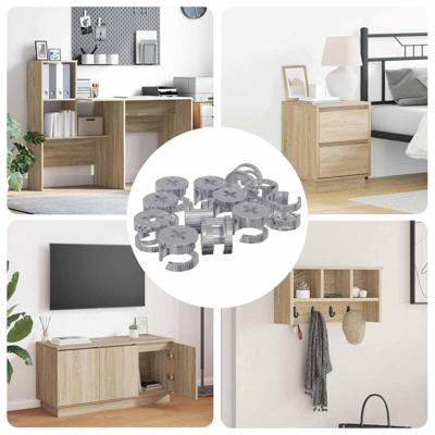 VidaXL Cam lock moeren 4000 pcs zilver staal