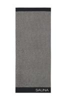 Cawö Cawö Saunahanddoek 6220 Natur Schwarz 80x200 - thumbnail