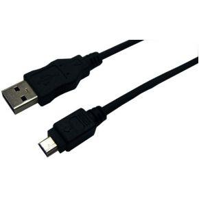 LogiLink CU0015 USB-kabel USB 2.0 USB-A stekker, USB-mini-B stekker 3.00 m Zwart