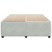 Bedframe zonder matras 140x190 cm fluweel lichtgrijs - thumbnail