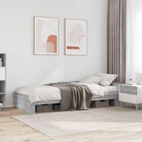 Bedframe bewerkt hout grijs sonoma eikenkleurig 90x190 cm - thumbnail