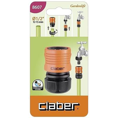 Claber Slangkoppeling ½ inch - Klik-systeem voor Efficiënte Tuinbewatering zonder Waterstop