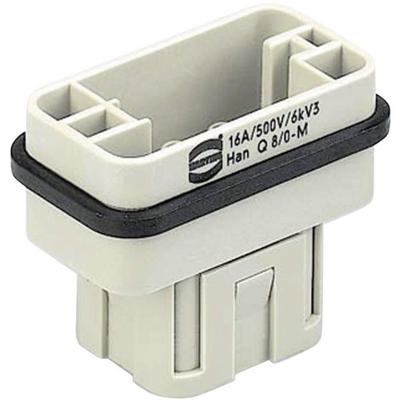 HARTING 09120083001 Connector Han® Q 8 + PE Crimpen 1 stuk(s) Piece