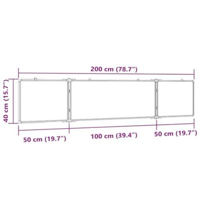 VidaXL Whiteboard magnetisch inklapbaar 200x40x1,7 cm aluminium VidaXL Whiteboard magnetisch inklapbaar 200x40x1,7 cm aluminium