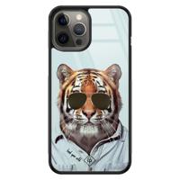 iPhone 12 Pro Max glazen hardcase - Tijger wild - thumbnail
