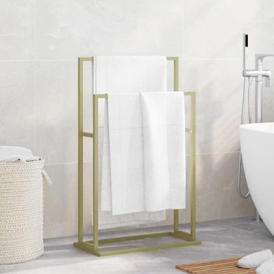 VidaXL Handdoekenrek vrijstaand 48x24x78,5 cm ijzer goudkleurig