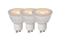 Lucide MR16 - Led lamp - Ø 5 cm - LED Dimb. - GU10 - 3x5W 3000K - Wit - Set van 3 - thumbnail