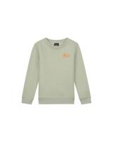 Malelions Sweater signature gestreept - Zeegras / Oranje - thumbnail