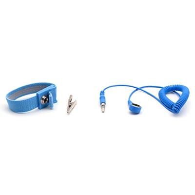 Quadrios ESD-armband Blauw Drukknop 10 mm
