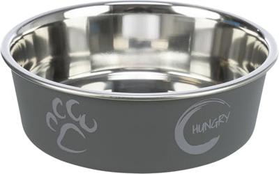 TRIXIE VOERBAK RVS / KUNSTSTOF-OMMANTELING ASSORTI 23X23 CM 2,2 LTR 4 ST