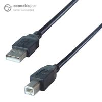 Computer Gear 26-2907 - 3M USB 2 High Speed Connector Kabel A Mannelijk naar B Mannelijk (zwart) - thumbnail