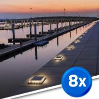 Solar grondspot square op zonne energie 8 stuks - thumbnail