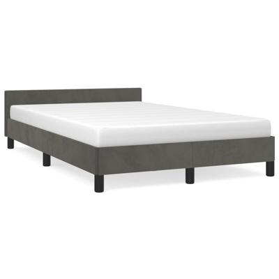 Bedframe zonder matras 120x190 cm fluweel donkergrijs