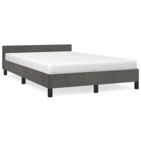 Bedframe zonder matras 120x190 cm fluweel donkergrijs - thumbnail