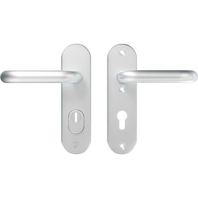 AXA | Veiligheidsbeslag Oval Plus | Kort kruk U | PC72 | SKG3 | Anti-kerntrek | Aluminium naturel