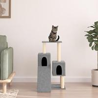 VidaXL Kattenmeubel met sisal krabpalen 82 cm lichtgrijs - thumbnail