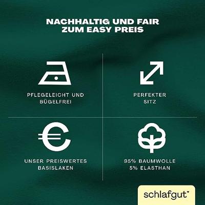 Schlafgut Schlafgut EASY Jersey Elasthan Hoeslaken M - 120x200 - 130x220 690 Green Deep