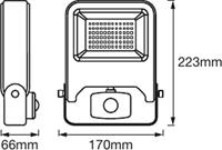 LEDVANCE ENDURA® FLOOD Sensor Warm White L 4058075239715 LED-buitenschijnwerper met bewegingsmelder 30 W Lichtkleur (naam): Warmwit - thumbnail