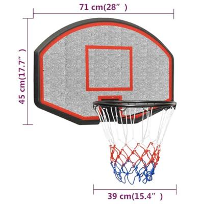Basketbalbord 71x45x2 cm polyetheen zwart Basketbalbord 71x45x2 cm polyetheen zwart