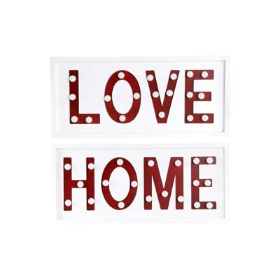 Wanddecoratie DKD Home Decor Wit Rood Stads 48 x 4 x 22 cm (2 Stuks) Wanddecoratie DKD Home Decor Wit Rood Stads 48 x 4 x 22 cm (2 Stuks)