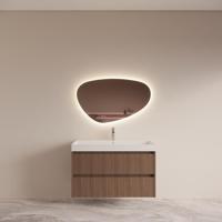 Badmeubelset BWS Riga Met Lako Wastafel Wit 100 cm Donker Eiken Japandi - thumbnail