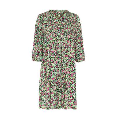 Paprika gebloemde jurk groen/roze Paprika gebloemde jurk groen/roze