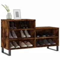 VidaXL Schoenenkast 102x36x60 cm bewerkt hout gerookt eikenkleurig - thumbnail