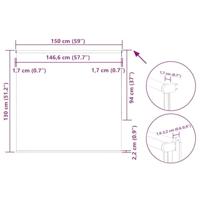 Rolgordijn verduisterend 150x130 cm stofbreedte 146,6 cm geel - thumbnail