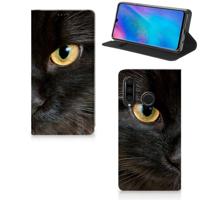Huawei P30 Lite New Edition | Hoesje maken | Zwarte Kat - thumbnail