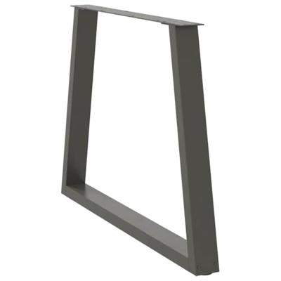 Eettafelpoten 2 st V-vormig 100x(72-73,3) cm staal antraciet