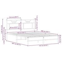 Bedframe zonder matras hout sonoma eikenkleurig 150x200 cm - thumbnail