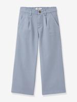 Wijde broek voor meisjes CYRILLUS jeansblauw - thumbnail