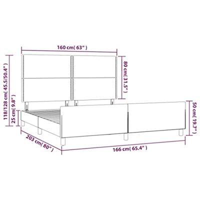 Bedframe met hoofdeinde fluweel roze 160x200 cm