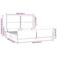 Bedframe met hoofdeinde fluweel roze 160x200 cm - thumbnail