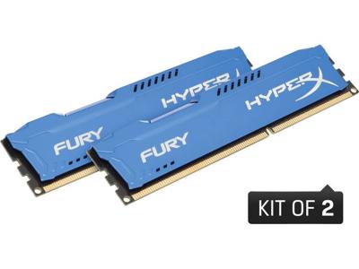HyperX PC-werkgeheugen kit Fury Blue HX313C9FK2/8 8 GB 2 x 4 GB DDR3-RAM 1333 MHz CL9 9-9-36