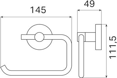 Toiletrolhouder Haceka Kosmos Zonder Klep Geborsteld Grafiet Haceka